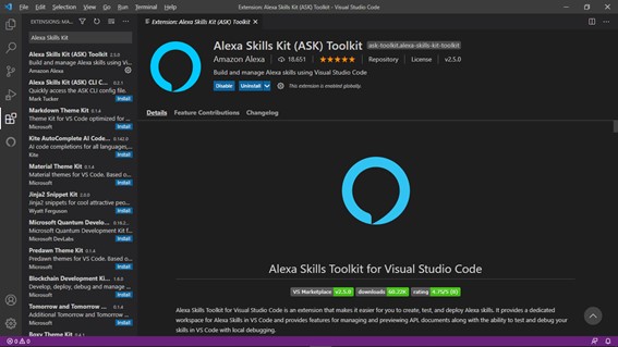 Instalando a Extensão do ASK - Crie Skills Com A Microsoft. Usando O VS Code Para Desenvolver Skills