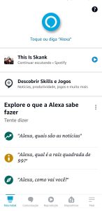 abra o app Alexa - Ativar Skills