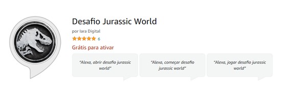 Skill Desafio Jurassic World na Loja